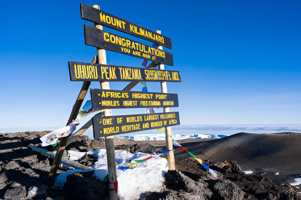 Group climbing Kilimanjaro